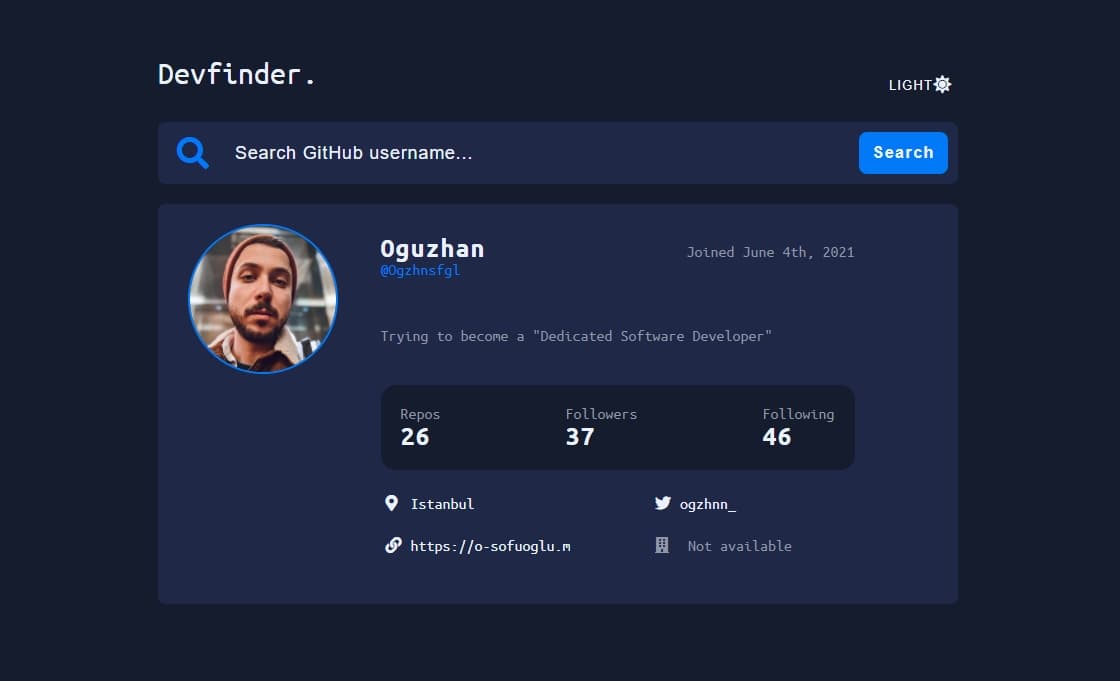 devFinder App